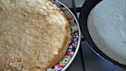 Рецепт заварных блинов на кефире