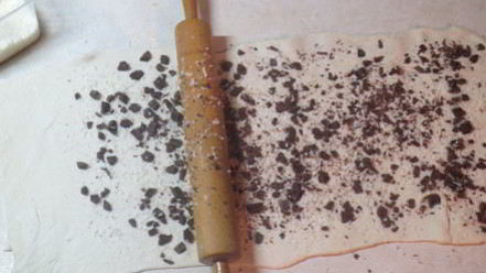 Рецепт шоколадна-банановых булочки улитки