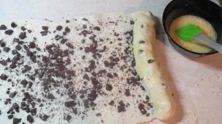 Рецепт шоколадна-банановых булочки улитки