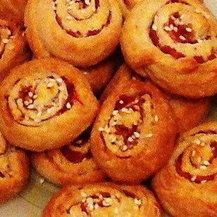 Рецепт Сладких булочек с ветчиной