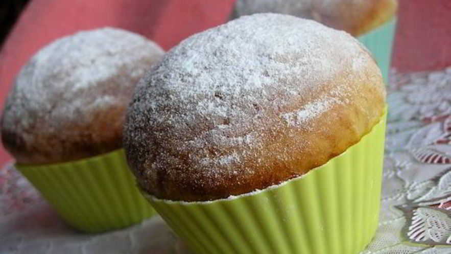 Рецепт творожных булочек с авокадо и яблоком