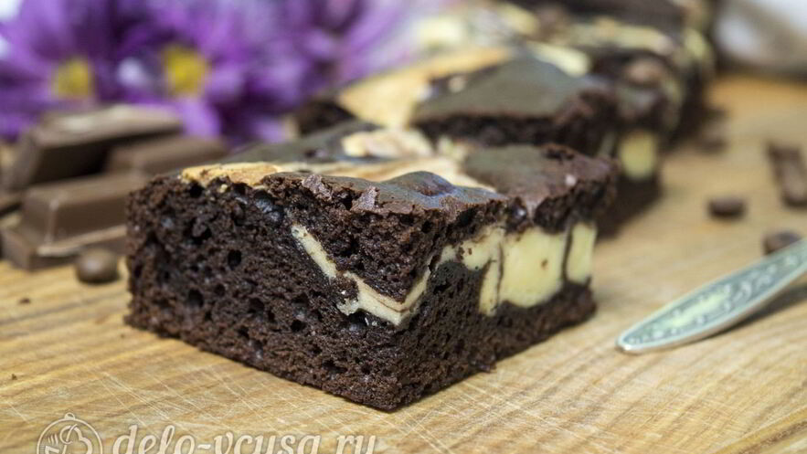 Рецепт брауни-чизкейка