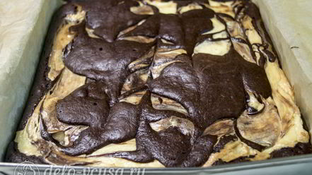 Рецепт брауни-чизкейка