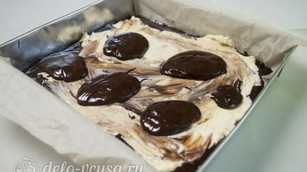 Рецепт брауни-чизкейка