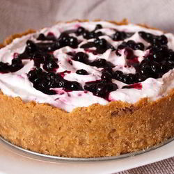 Рецепт Черничного чизкейка без выпечки