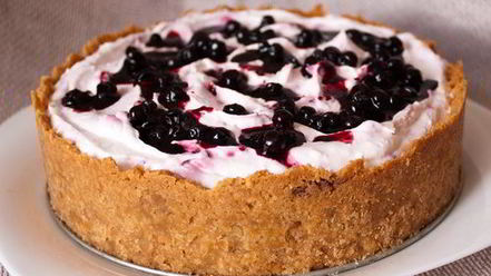 Рецепт черничного чизкейка без выпечки