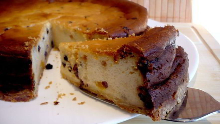 Рецепт чизкейка с апельсином и изюмом