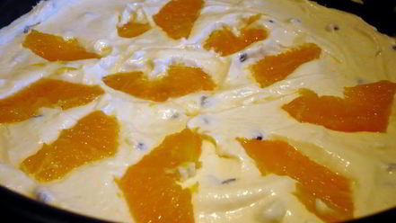 Рецепт чизкейка с апельсином и изюмом