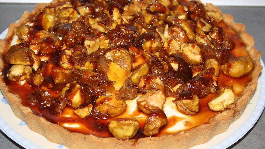 Рецепт чизкейка с каштанами