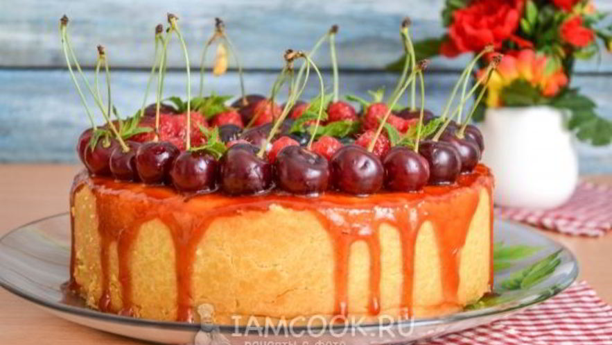 Рецепт чизкейка с вишней