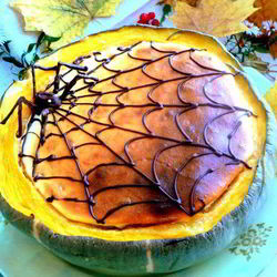 Рецепт Чизкейка в тыкве Паутинка