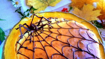 Рецепт чизкейка в тыкве паутинка