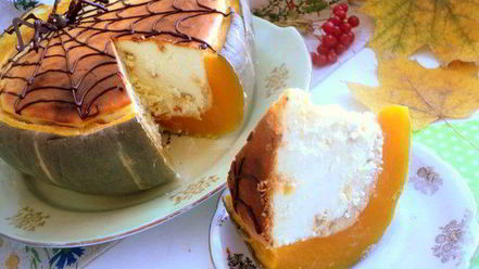 Рецепт чизкейка в тыкве паутинка