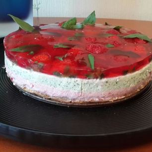 Рецепт Клубнично-базиликового чизкейк