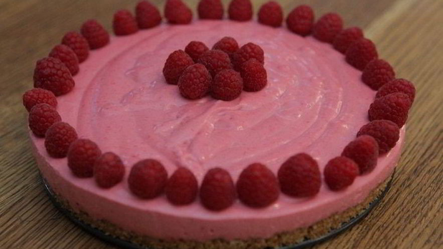 Рецепт малинового чизкейка