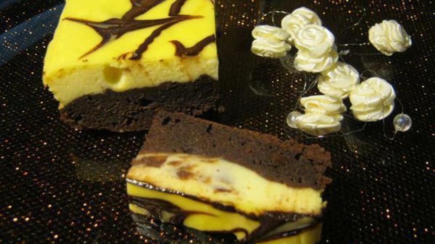 Рецепт мраморного брауни-чизкейка