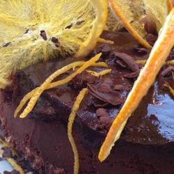 Рецепт Шоколадного чизкейка с апельсиновыми чипсами