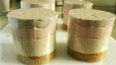 Рецепт тройных ягодных чизкейков