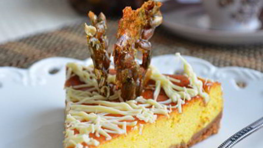 Рецепт тыквенного чизкейка с белым шоколадом