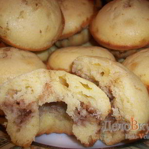 Рецепт Бисквитных кексов с яблоками и корицей