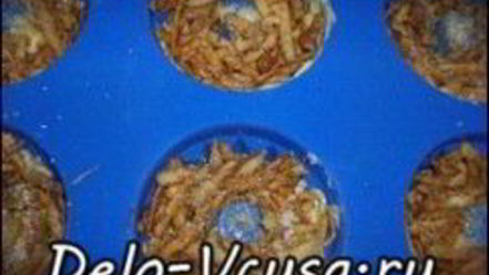 Рецепт бисквитных кексов с яблоками и корицей