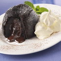 Рецепт Фондана с горьким шоколадом