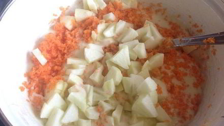 Рецепт кекса морковно-яблочный