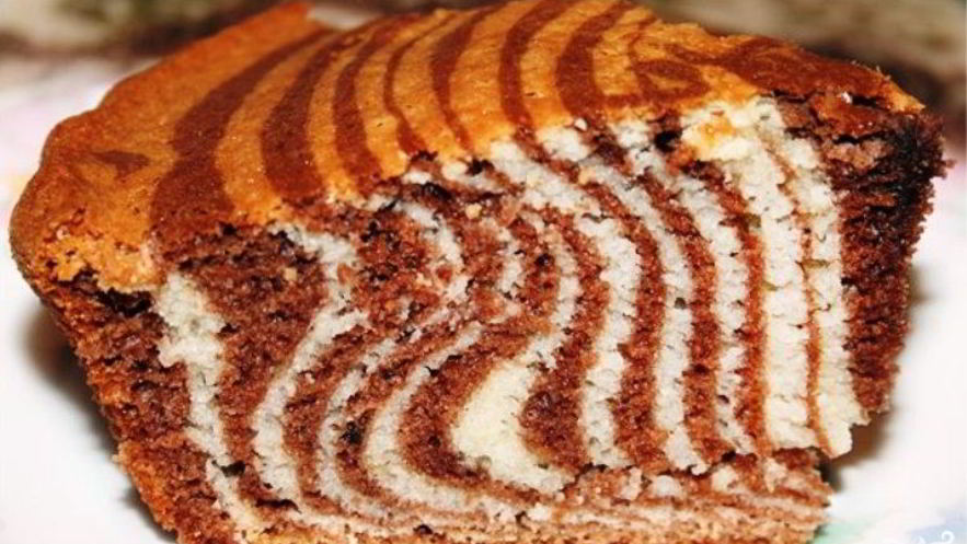 Рецепт кекса зебра