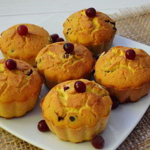 Рецепт Кексов с клюквой