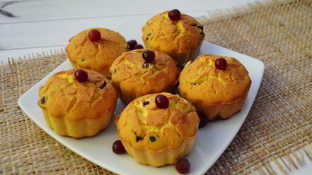 Рецепт кексов с клюквой