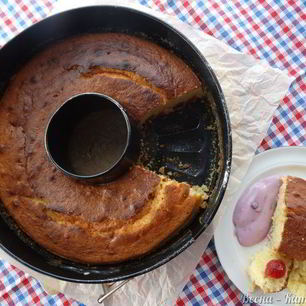 Рецепт Лимонно-сметанного кекс с вяленой вишней