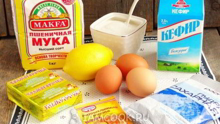 Рецепт лимонного кекса на кефире