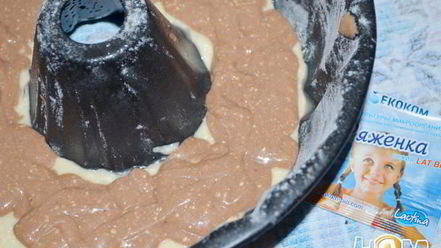 Рецепт мраморного кекса на ряженке