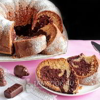 Мраморный кекс на сливках