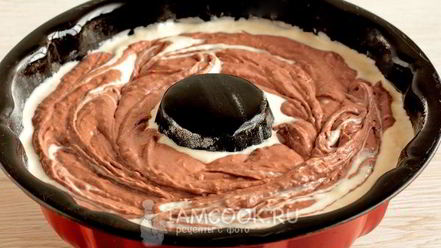 Рецепт мраморного кекса на сливках