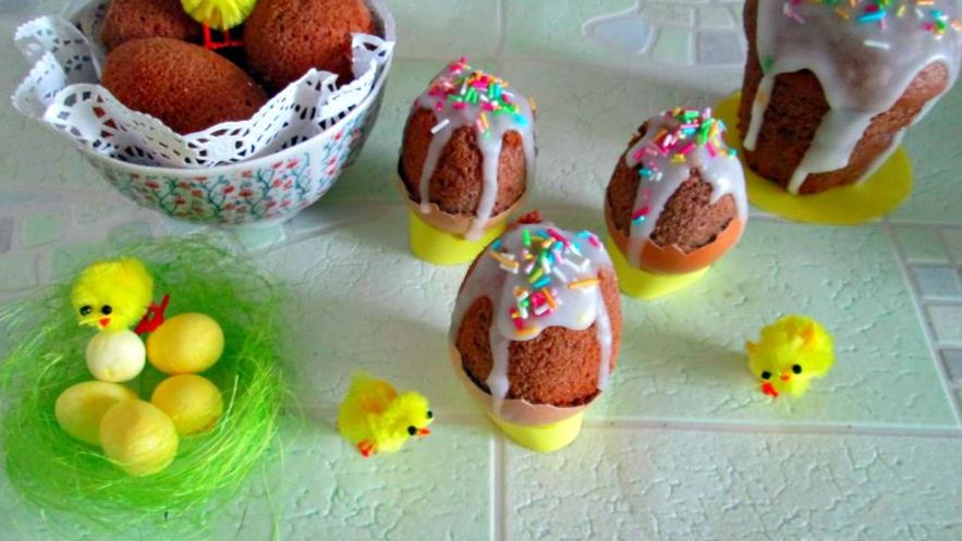 Рецепт пасхальных кексов в скорлупе