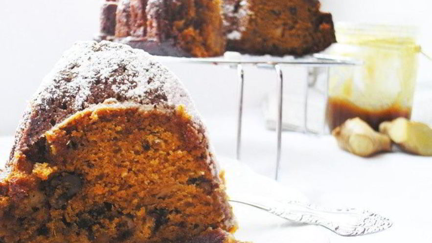 Рецепт пряного тыквенного кекса с орехами