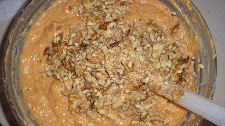 Рецепт пряного тыквенного кекса с орехами