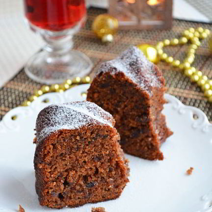 Рецепт Рождественского сливового кекса с глинтвейном