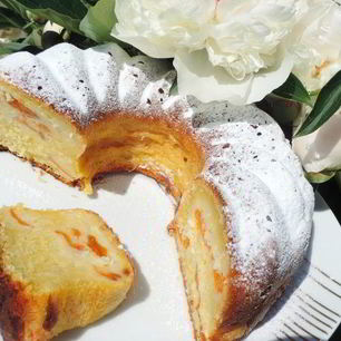 Рецепт Творожно-кокосового кекс с абрикосами