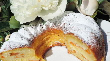 Рецепт творожно-кокосового кекс с абрикосами