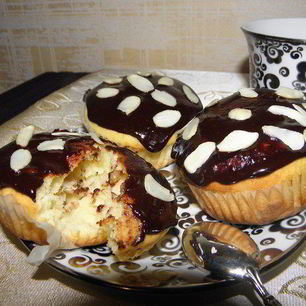 Рецепт Творожных кексов с шоколадом и бананом