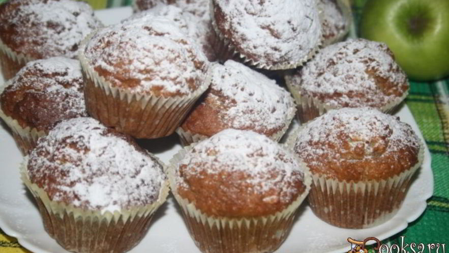 Рецепт яблочно-мандариновых кексы на растительном масле