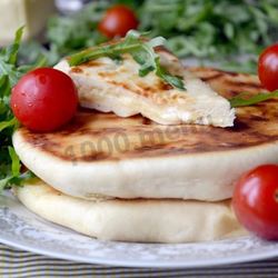 Рецепт Хачапури с творогом и сыром на сковороде