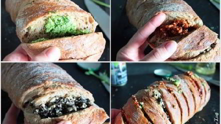 Рецепт хлеба с пикантной начинкой