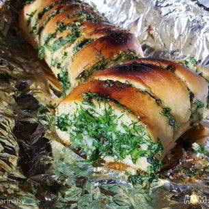 Рецепт Хлеба с травами и чесноком