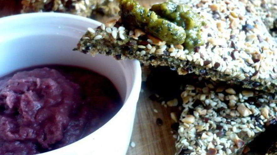 Рецепт хлебцев с разноцветным кремом