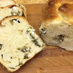 Рецепт Воздушного хлеба с брынзой и зеленью