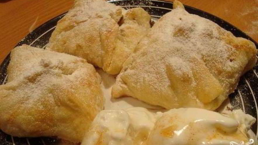 Рецепт конвертиков с яблоками