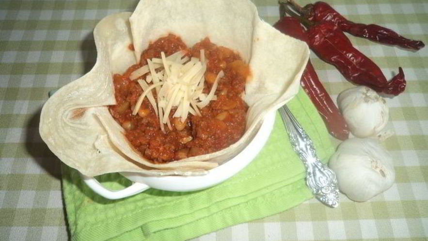 Рецепт фасоли с фаршем и лавашиком